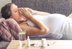 Gestante con congestión nasal en el embarazo