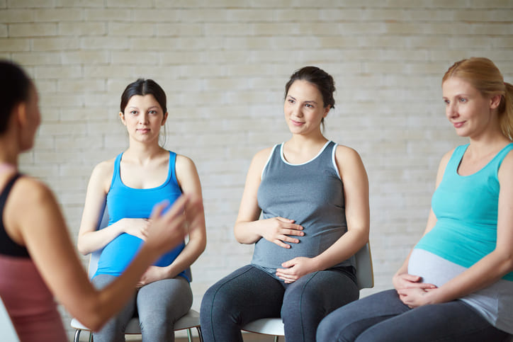 Embarazadas en curso de preparación a la maternidad