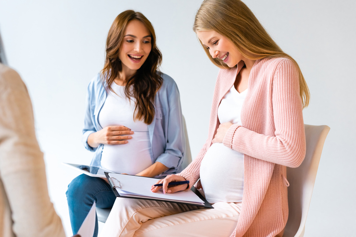 Embarazadas en cursos de preparación al parto