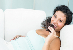 embarazada chocolate